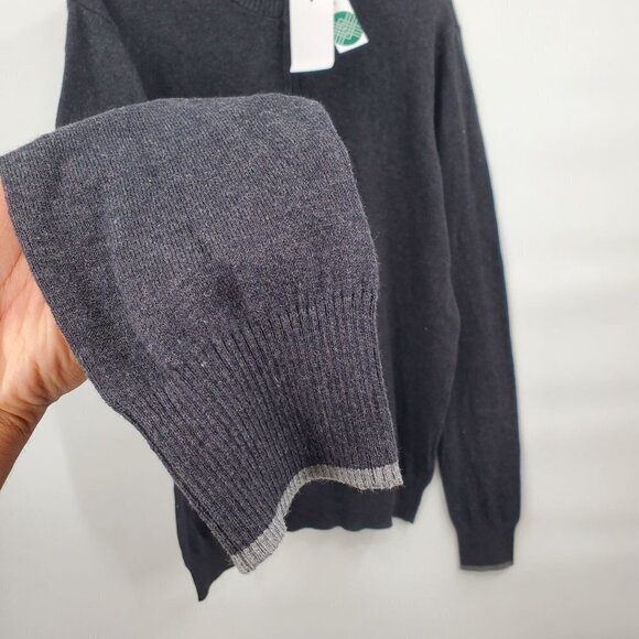 Hawker Rye 95/5 Cotton Cashmere Half-Zip Mockneck Sweater Mens Size Large NWT - Picture 6 of 15